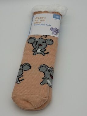 Elephant Oodie Sherpa Socks Large